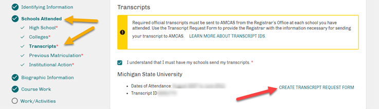 Requesting Transcripts